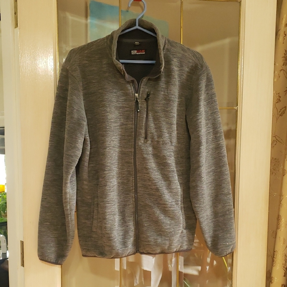 32 Degrees Jacket Mens Size A Gray Fleece Weatherproof Fur Lined Coat Outdoor